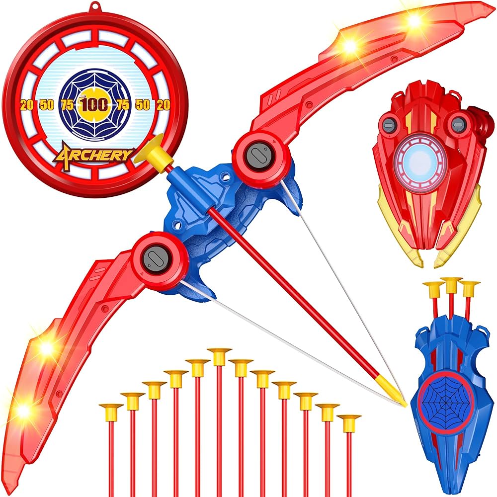 オークの弓使い　3枚セット　英語 Amazon.com : HIEMAO 2 Pack Archery Shield Toy Set, LED Light